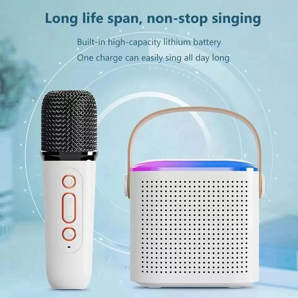 Karaoke Drahtlos Tragbar Bluetooth Lautsprecher Mit Mikrofon Maschine Mini Lampe Soundbox Musik Klein Caixa De Som Bocina Säule