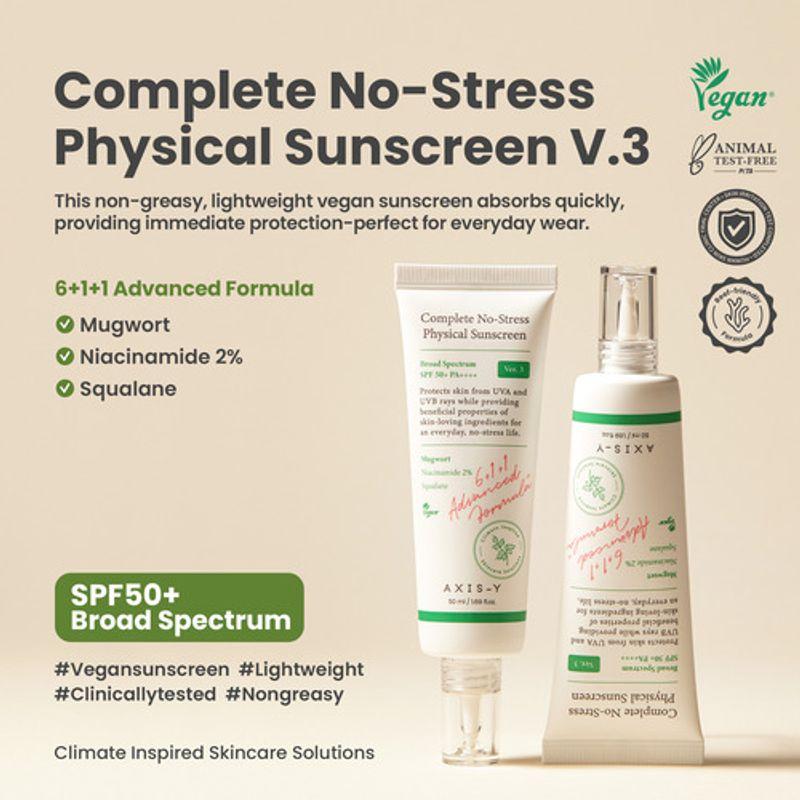[AXIS-Y] *Renewal* Complete No-Stress Physical Sunscreen 50ml