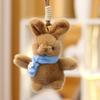 Plush Rabbit Scarf Doll Keychain Toy Animal Pendant Backpack Decoration Gift