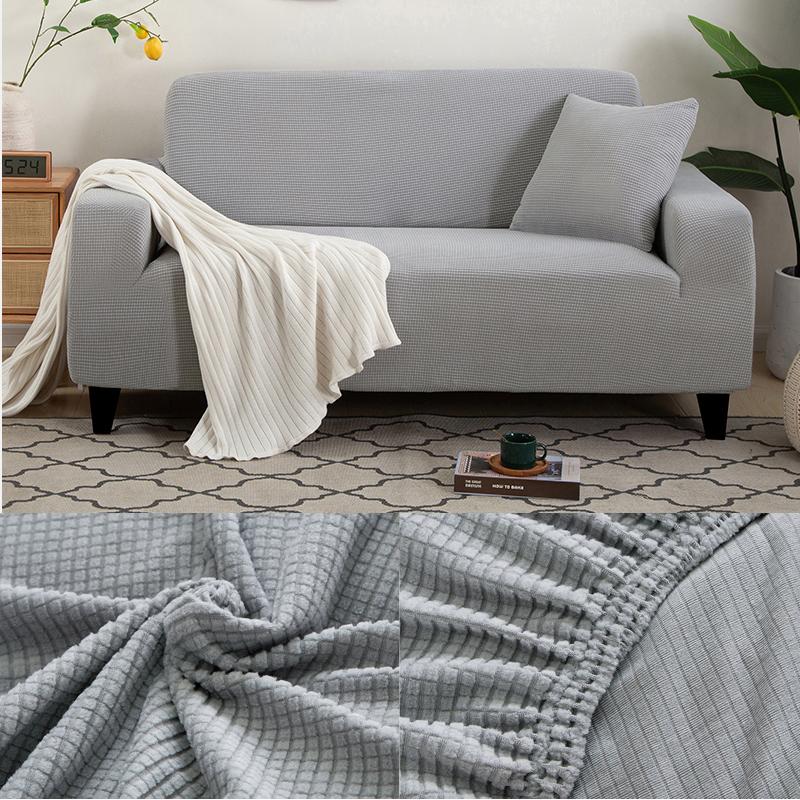 

Thick Sofa Protector Jacquard Solid Printed Sofa Covers For Living Room Couch Cover Corner Sofa Slipcover L Shape S (90-130cm) 1PC