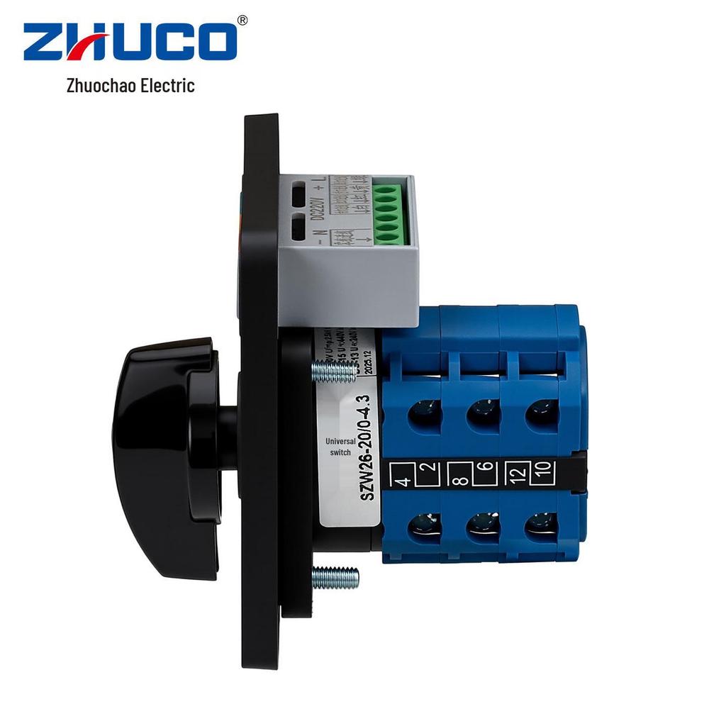 Zhuochao SZW26-20/5822.3-72N4 Lighted Four-Speed Three-Position Rotary Switch
