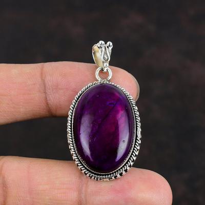 Ciondolo Labradorite Fuoco Viola Argento Sterling 925 Ciondolo Originale con Pietra Preziosa Bellissimo Gioiello in Argento Ciondolo Fatto a Mano Regalo Per Lei