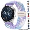 22mm 20mm Nylonová přezka Řemínek pro Huawei Watch GT5 4 3 2 46mm/4Pro 3Pro Náramek pro Samsung Watch7/6/5/4/Classic Nastavitelný Pásek