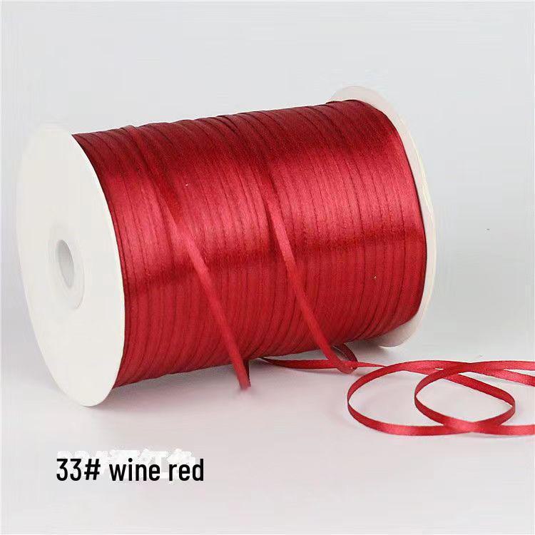 0.3cm Satin Ribbon for Bookmarks, Hair & Balloon Accessories, and Gift Packaging Bow.