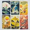 I-Ching Oracle Deck 64 Cards Traditional Ink Art Style 10.3*6cm Chinese Divination Tool for Spiritual Guidance and Meditation