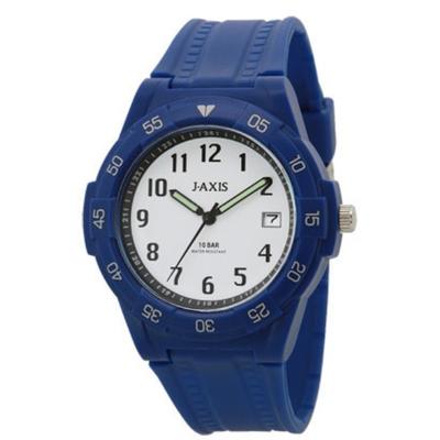 J-AXIS NAG49-BLW for menn (Solflamme) Rundklokke Blå Analog