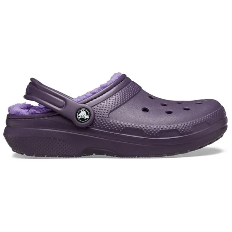 Crocs Warm Lightweight Comfortable Round Toe Slip-On Clogs Women Footwear Deep-Iris-Purple 203591-5AS