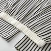 White Striped Wide Leg Women's Slimming Pants - New Summer 2025 Collection