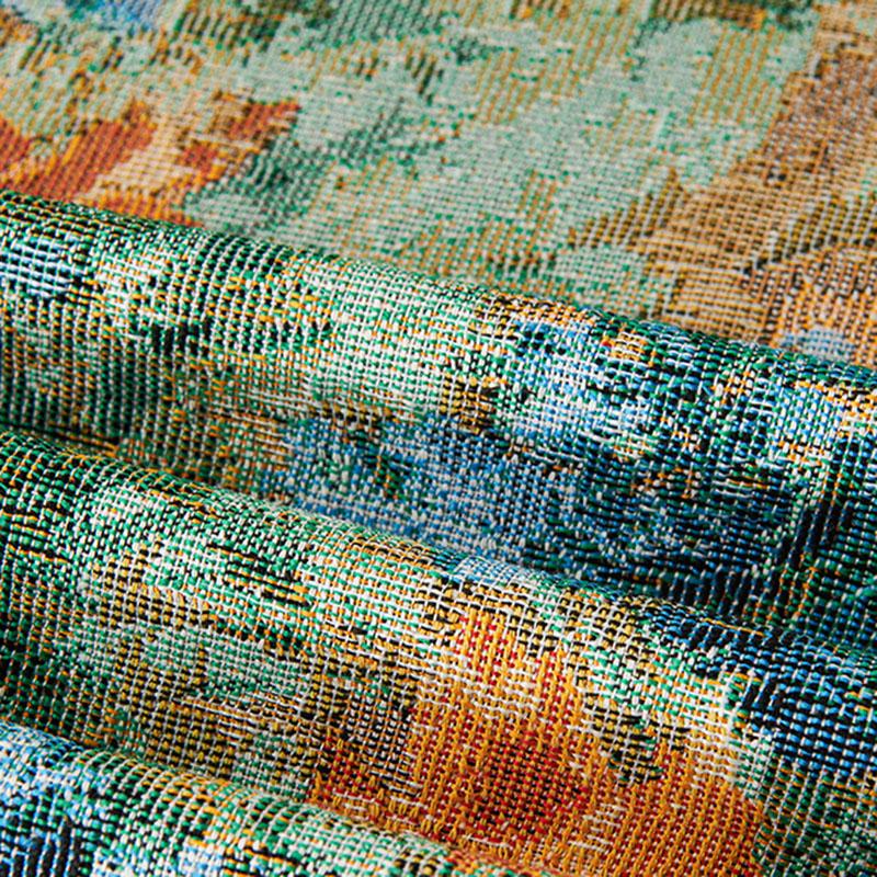 Ins Style Sofaüberwurf mit Blumendruck und Quasten Hochwertig Beidseitig verwendbar Ecksofa-Abdeckung Retro All-Inclusive Heimdekor