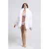 Scale Winter White Imitation Mink Coat Not 1/6 Coat (body, Head, Shoes, Etc. Included)
