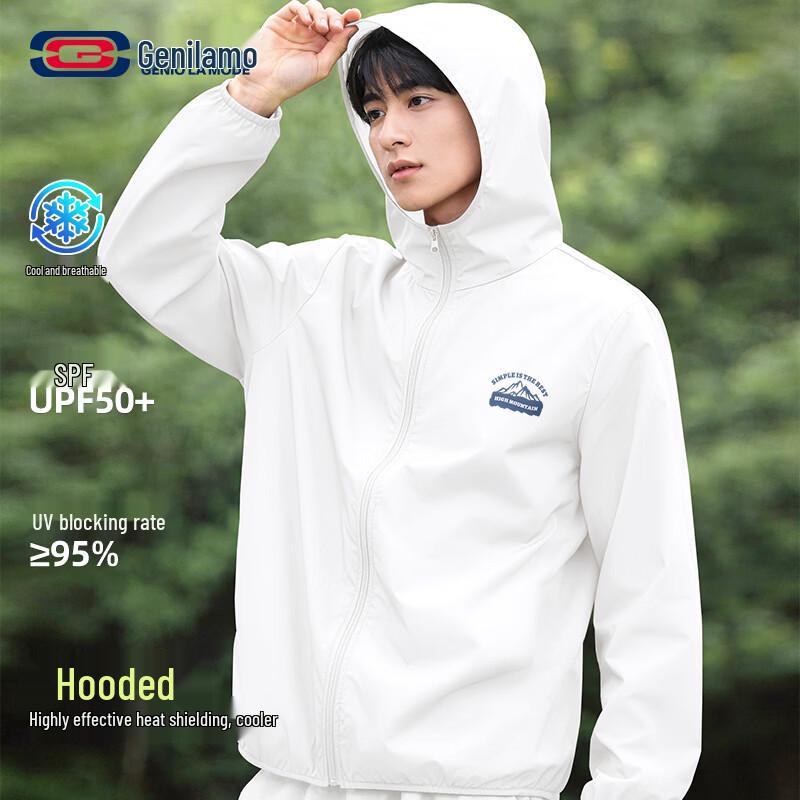 

GENIOLAMODE Men s UPF50+ Lightweight Sun Protection Jacket 2XL