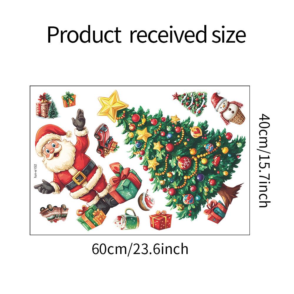 

Рождественская елка Санта Подарочная коробка Кухня Холодильник Украшения Украшения Дома Наклейки на стену 40*60CM/fun-e152