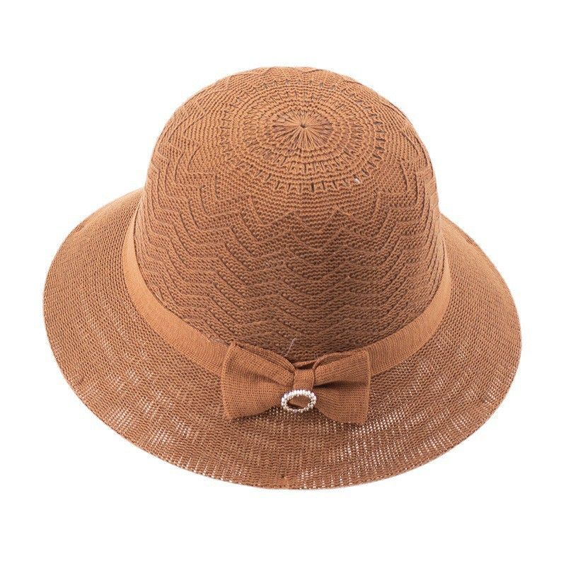 Women's Sunscreen Hat Thin Outdoor Folding Straw Hat New Hollow Breathable Straw Hat