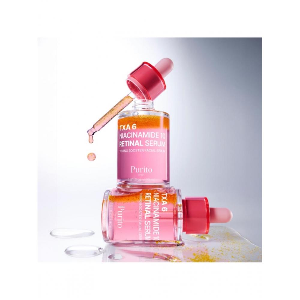 Purito Seoul [16 Cura Tripla Attiva delle Macchie] Acido Tranexamico 6 Niacinamide 10 Retinal Siero 30ml