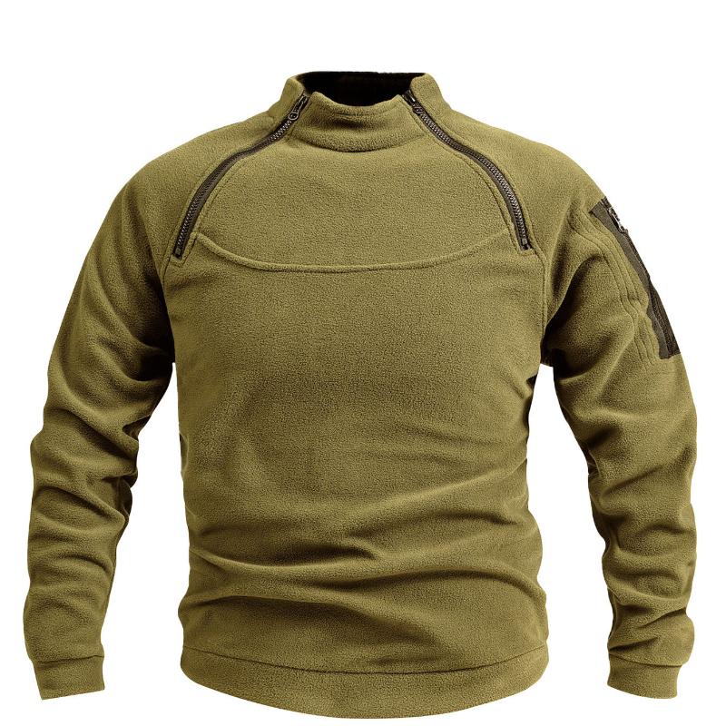 Pull Tactique Homme Extérieur Décontracté Sweat Militaire Veste Polaire Pull à Col Montant Vêtements Coupe-vent