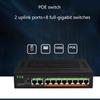 10 Port PoE+ Gigabit Switcher 10/100/1000Mbps Adaptive for Powering Cameras Wireless VoIP Phones Installation