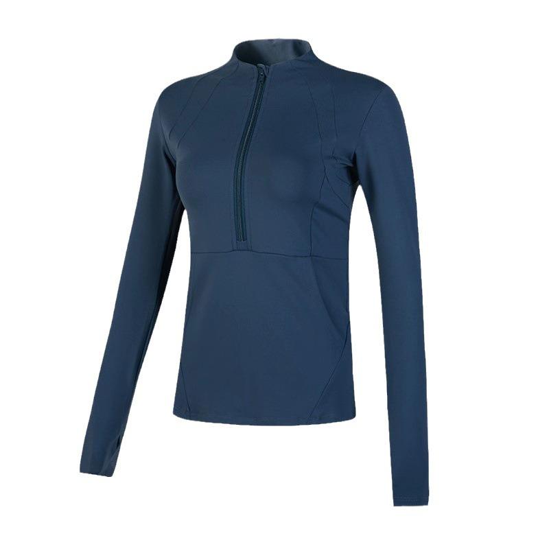 Women's Slimming Long Sleeve Yoga Top for Autumn/Winter - Elastic, Fashionable, Running & Fitness Wear