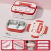 304 Stainless Steel Insulated Bento Box - Student Lunchbox with Food Compartments