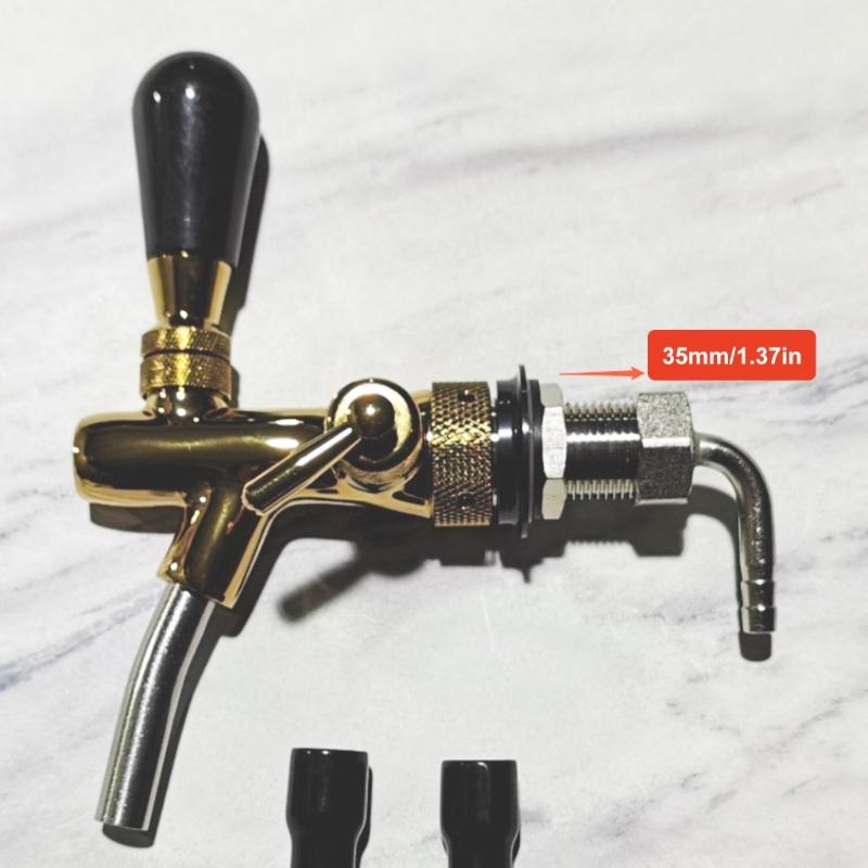 Brass Beer Faucet Adjustable Beer Tap Adjustable Beer Kegs Tap Full Control for Bar Hotel Festivals and Parties