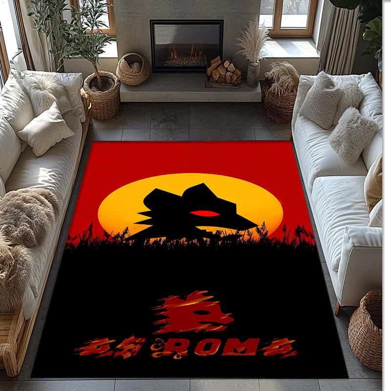 AS Monaco Printed Flannel Area Rug Non Slip Soft Polyester Floor Carpet Indoor Decor Mat for Bedroom Living Room Sofa Game Room Home Decoration