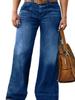 Damen Jeans mit weitem Bein, Übergröße, hohe Qualität, lässig, für alle Jahreszeiten