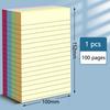 100/200 Pages of Horizontal Line Sticky Notes Paper Notebooks Large Student Office Sticky Notes Notebook Notes