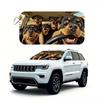 1Pcs Roaring Lion Pattern Windshield Sunshade UV Rays Heat Blocker Keeps Vehicle Cool Unique Design Fit Sedans SUVs Trucks RVs