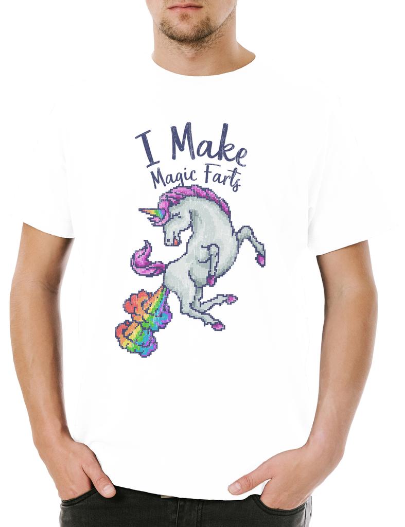 I Make Magic Farts Men's T-Shirt Geek Nerd Farting Unicorn Farting Unicorn