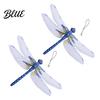 Dragonfly Garden Art Accessory 3D Simulation Outdoor Fake with Keychain Artificial Decoration Insect Model for Yard Courtyard Patio Flower Beds