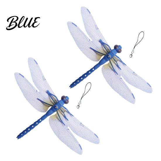 Dragonfly Garden Art Accessory 3D Simulation Outdoor Fake with Keychain Artificial Decoration Insect Model for Yard Courtyard Patio Flower Beds