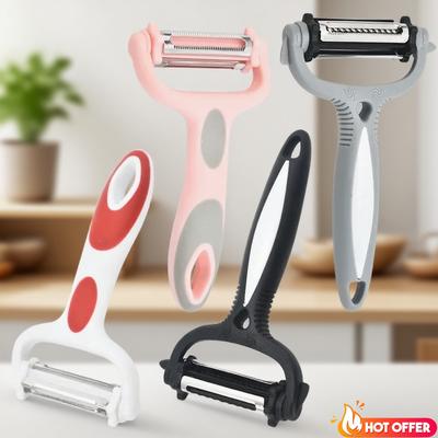 3-In-1 Stainless Steel Peeler Fruit Vegetable Potato Carrot Cucumber Multi-function Sharp Grater Peeler Slice Home Kitchen Tools
