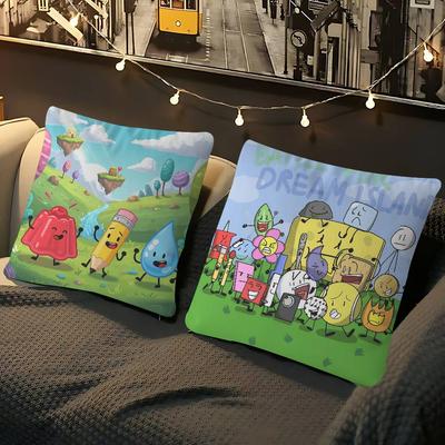 Cartoon B-BFDI Kissenbezug Für Schlafzimmer und Wohnzimmer Sofa Dekokissenbezug