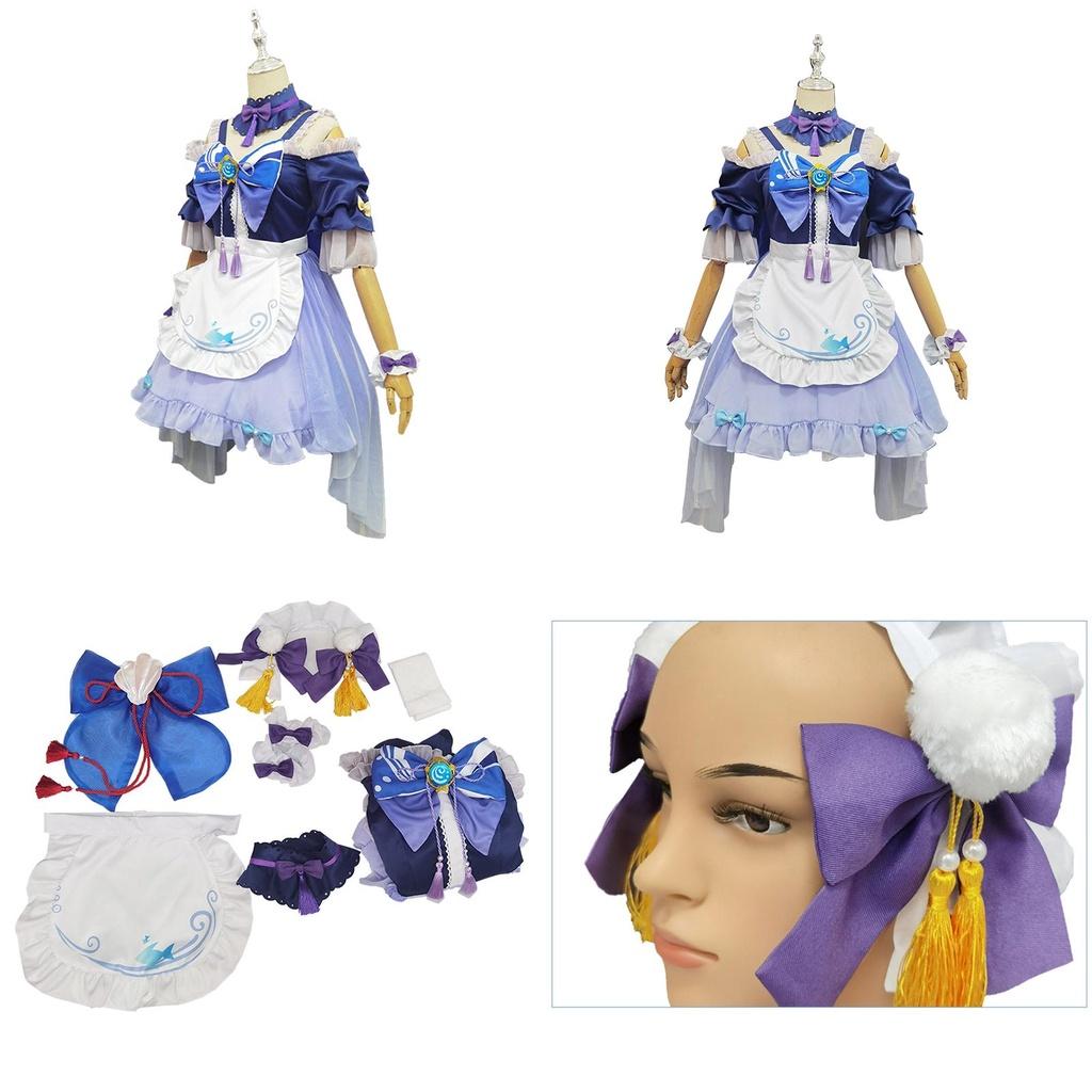 Genshin Impact Sangonomiya Kokomi Meisje Cosplay Kostuum Voor Rollenspel En Halloween