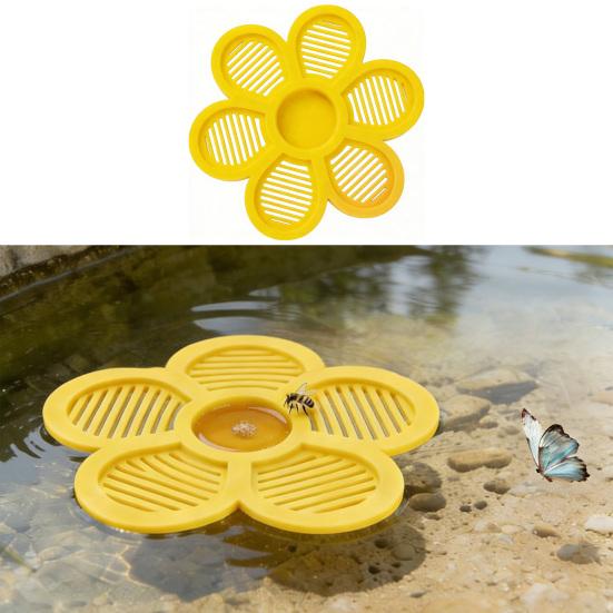 Floating Bee Station Flower Shaped Floating Bee Watering Station Butterfly Bee Feeder for Feeding Bee Bath Outdoor Garden Decor
