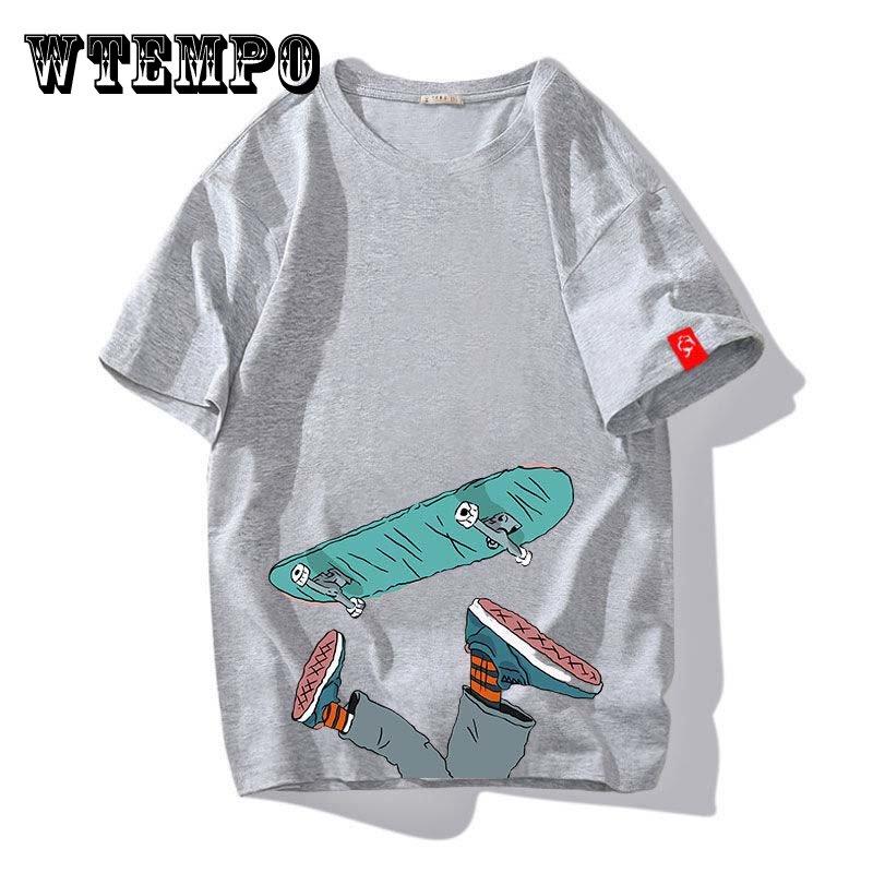 

100% Хлопок футболка Мужская с короткими рукавами Летняя одежда Тенденция Молодежная футболка