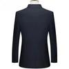 Men's Basic Style 2-Piece Suit: Solid Color Casual & Business Two-Button Blazer with Trousers