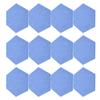 12 Stück Schallabsorptionsplatte Hexagonal Kleber Akustikpaneele Keile Wand Schallschutzkabine Blau