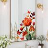 Flowers, Tulips, Butterfly Window Stickers, Electrostatic Stickers, Home Decoration Stickers