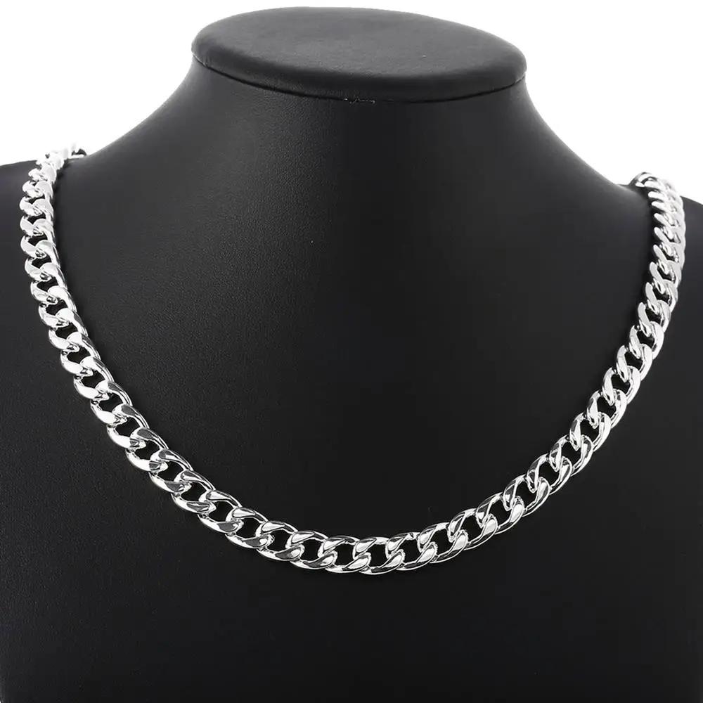 Anhänger Kupfer klassisch 10MM massive Kette Halskette für Männer Weihnachtsgeschenke Mode Party Hochzeit Schmuck 20/24 Zoll