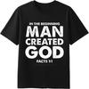 Marke Sommer Herren T-Shirt Am Anfang Schuf der Mensch Gott Fakten 11 Kurzarm Langarm Rundhals T-Shirt Herren Baumwolle T-Shirt