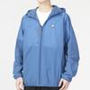 Adidas Solid Color Logo Embroidered Breathable Hooded Jacket Men Outerwear Blue IA8149