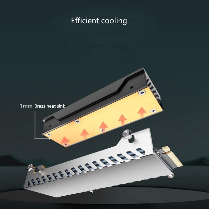 ARGB M.2 Heatsink SSDs Heat Sink with Thermals Pad, Aluminum 2280 M.2 5V 3Pin Addressables ARGB Sync NVME Heatsink for M.2
