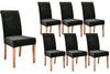 Chair Covers 6pcs Velour Velour Universal Elastic Black