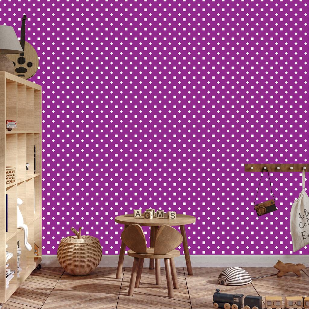 Dots Wallpaper, Clear Detail, Purple for Living Room and Bedroom 50x1000