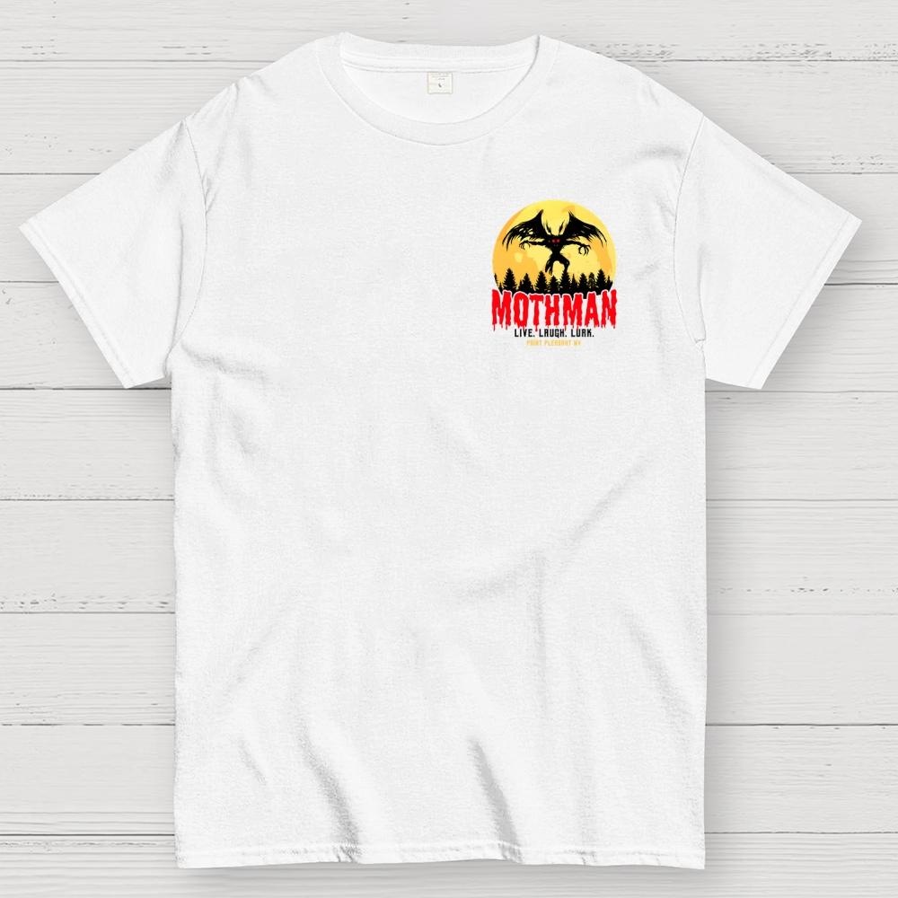 Mothman Cryptid Vintage Front And Back Printing 100% Cotton Summer Casual Cool Loose T-Shirt