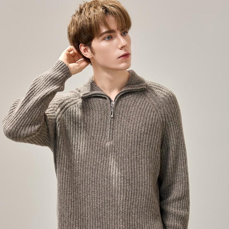 Luozi Men's Half-Turtleneck Cashmere Sweater