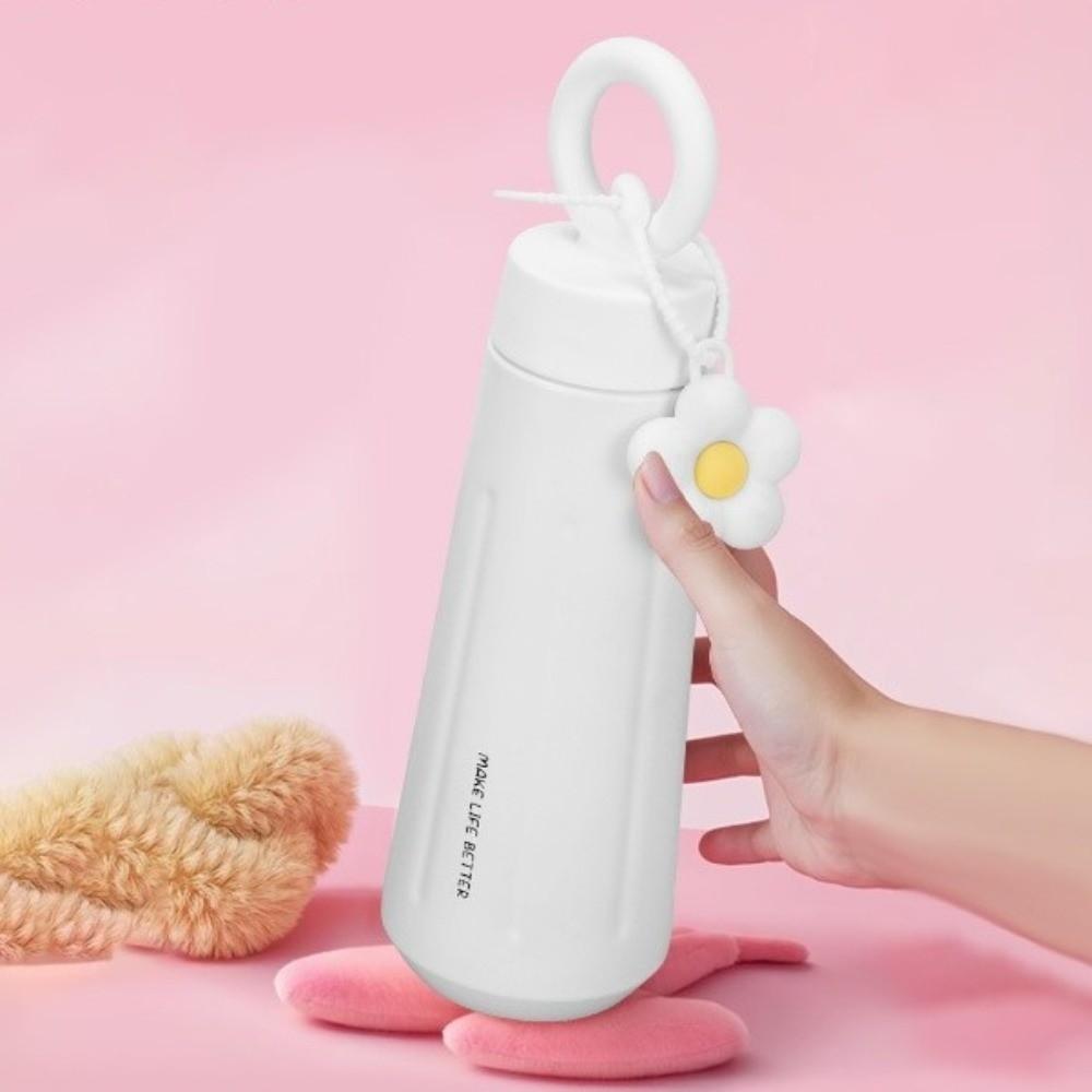 450ML Capacity Stainless Steel Insulated Cup Sunflower Pendant Travel Mug Sports Water Cup Car Use