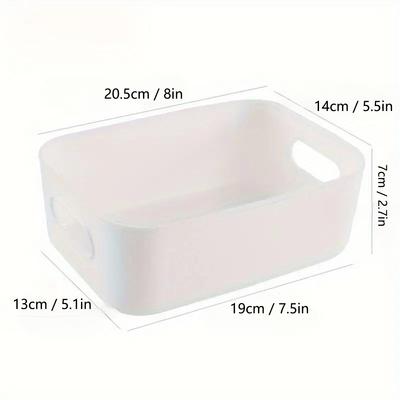 10pcs Large Capacity Bathroom Plastic Storage Box Household Sundries Organizing Toy Storage Basket Snack Desktop Organizer