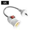 Direct plug swivel lamp head lamp mouth E27 large screw lamp holder type universal hose with switch
