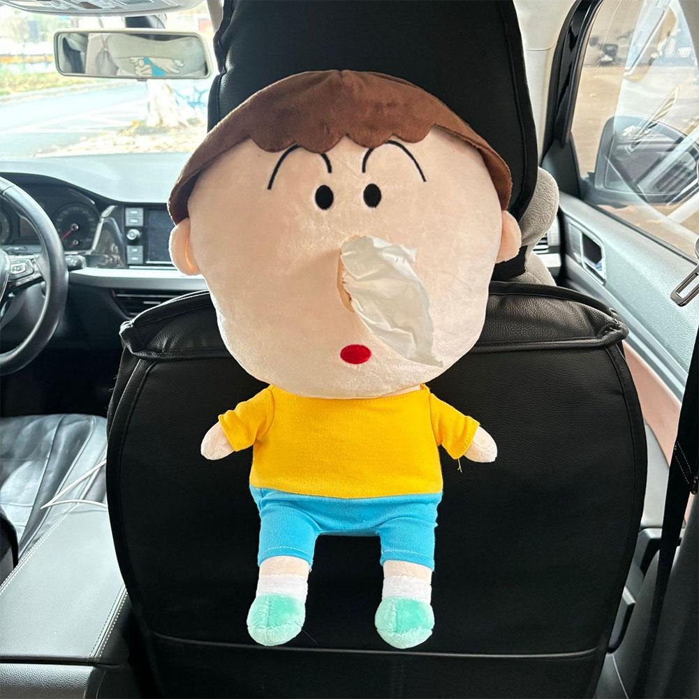 

Подвесной ящик для салфеток на автомобильное сиденье, универсальный, милый, мультяшный, украшение интерьера, аксессуары для хранения в автомобиле, ящик для хранения инструментов жёлтый